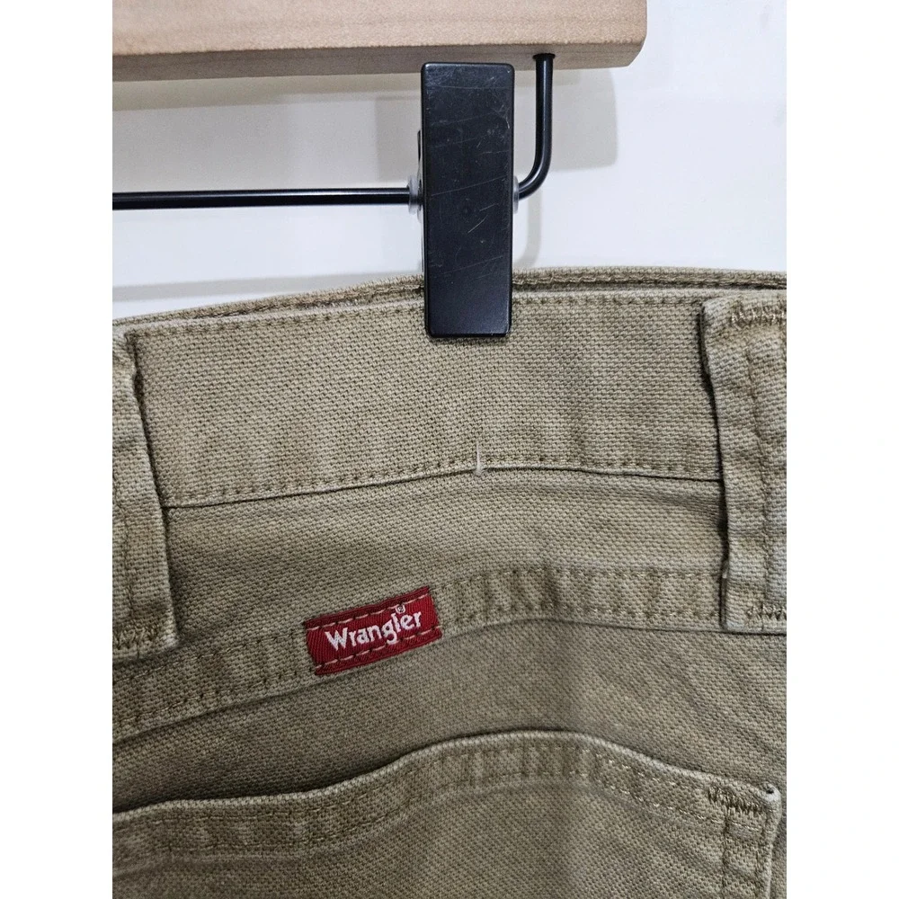 Wrangler Mens Carpenter Pants Khaki Tan Canvas Workwear 1094LXWCK 38x32